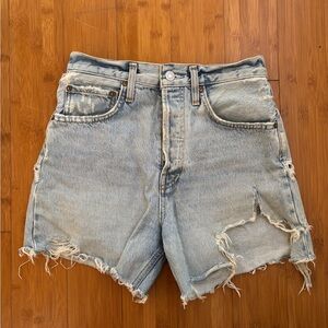 Agolde Parker Long Denim Shorts